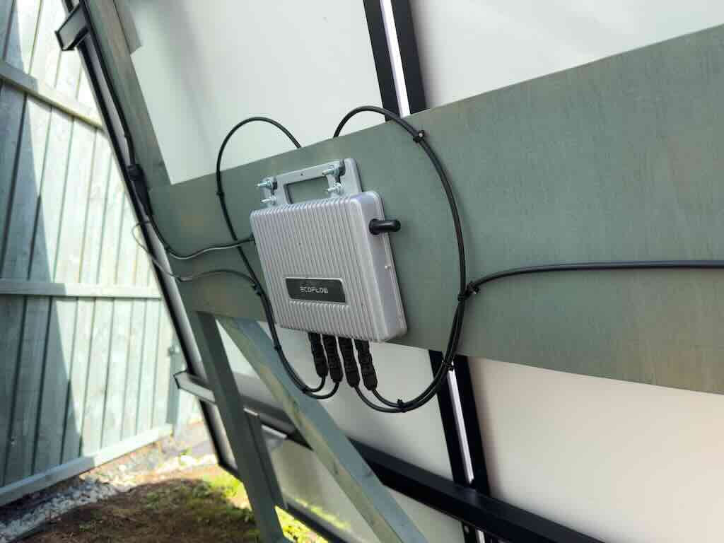Inverter attached to back of frame
